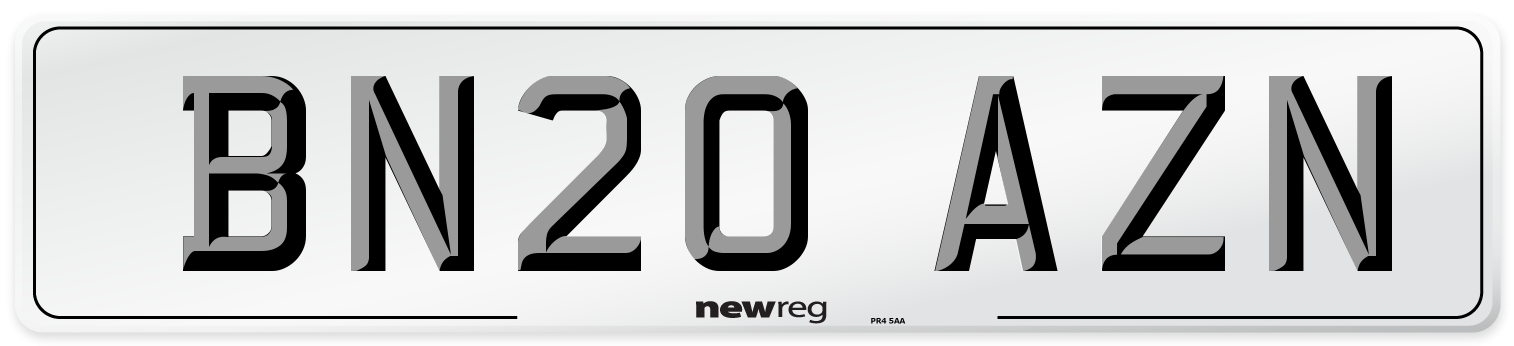 BN20 AZN Number Plate from New Reg